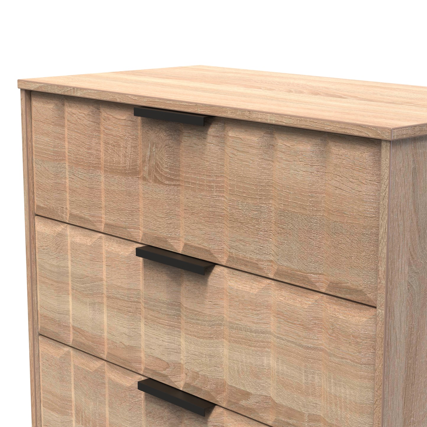 New York C Chest of Drawers Light Oak 3 Drawers 77cm