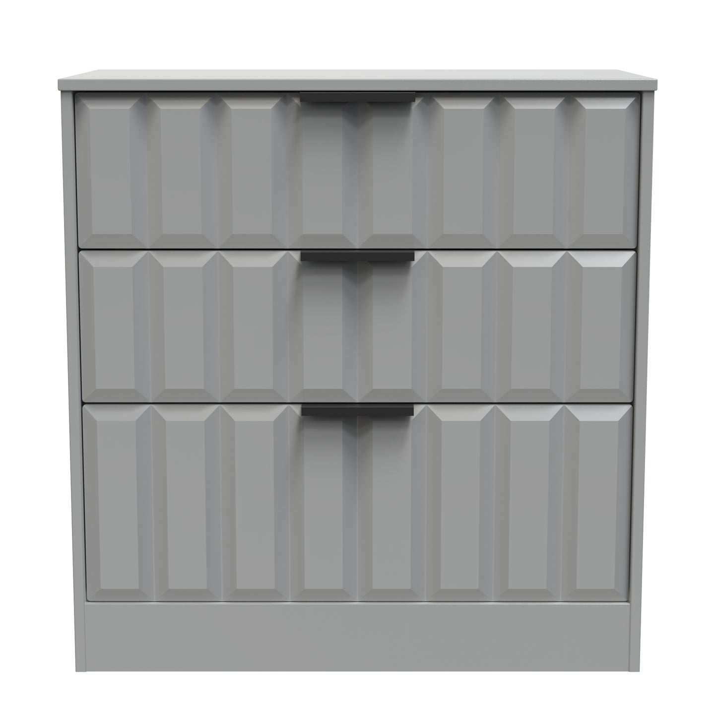 New York C Chest of Drawers Grey 3 Drawers 77cm