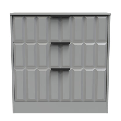 New York C Chest of Drawers Grey 3 Drawers 77cm