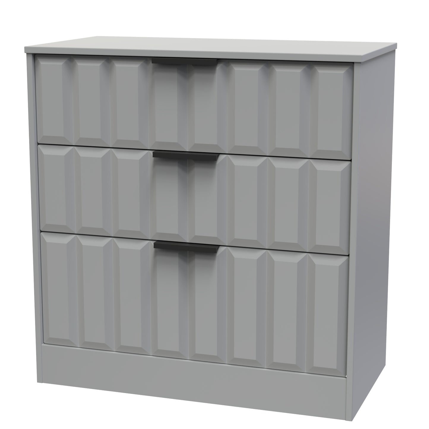 New York C Chest of Drawers Grey 3 Drawers 77cm