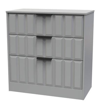 New York C Chest of Drawers Grey 3 Drawers 77cm