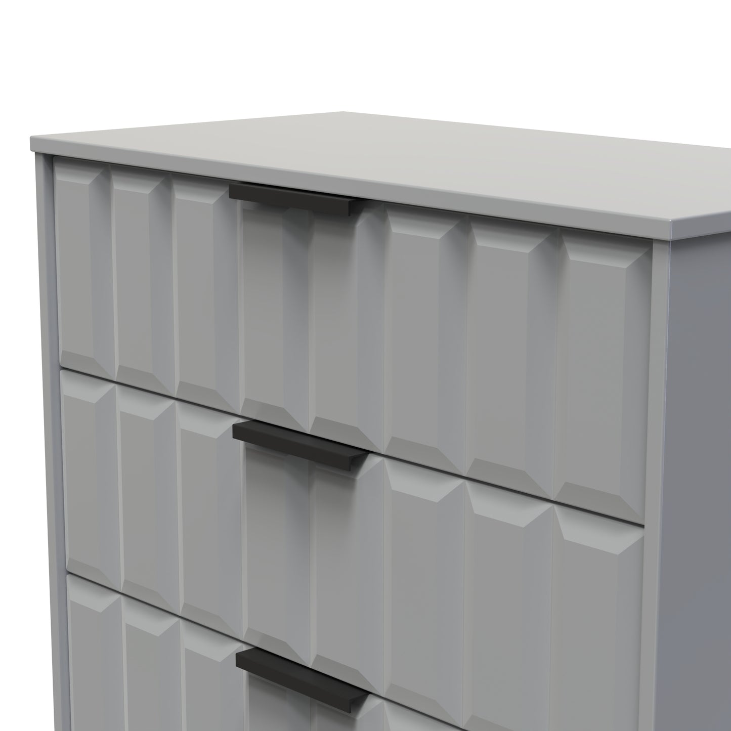 New York C Chest of Drawers Grey 3 Drawers 77cm