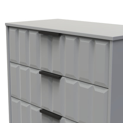 New York C Chest of Drawers Grey 3 Drawers 77cm