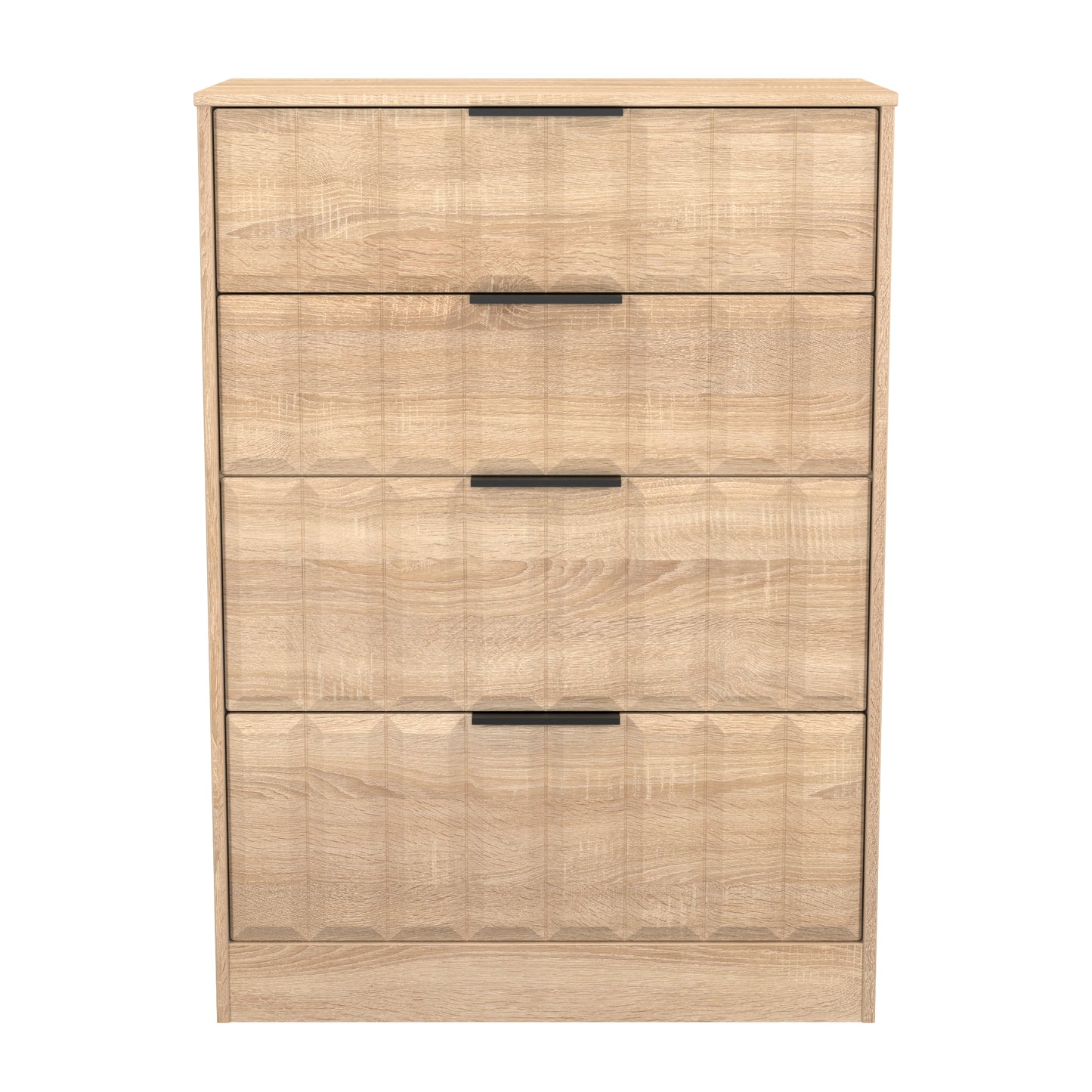 New York C Tall Chest of Drawers Light Oak 4 Drawers 77cm