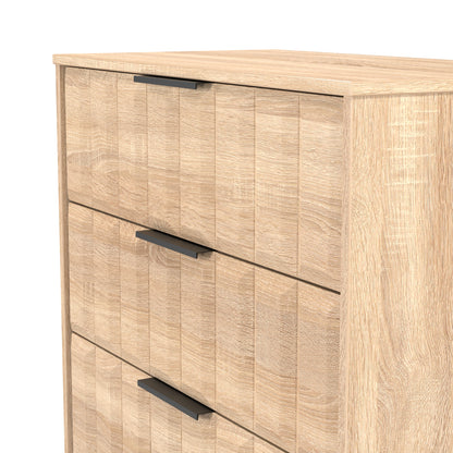 New York C Tall Chest of Drawers Light Oak 4 Drawers 77cm