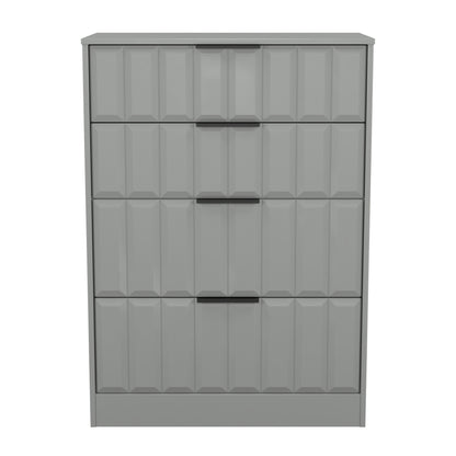 New York C Tall Chest of Drawers Grey 4 Drawers 77cm