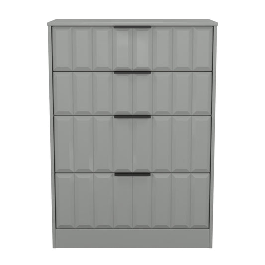 New York C Tall Chest of Drawers Grey 4 Drawers 77cm