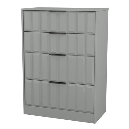New York C Tall Chest of Drawers Grey 4 Drawers 77cm