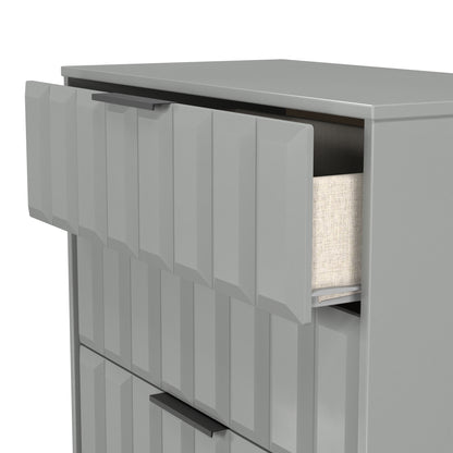 New York C Tall Chest of Drawers Grey 4 Drawers 77cm