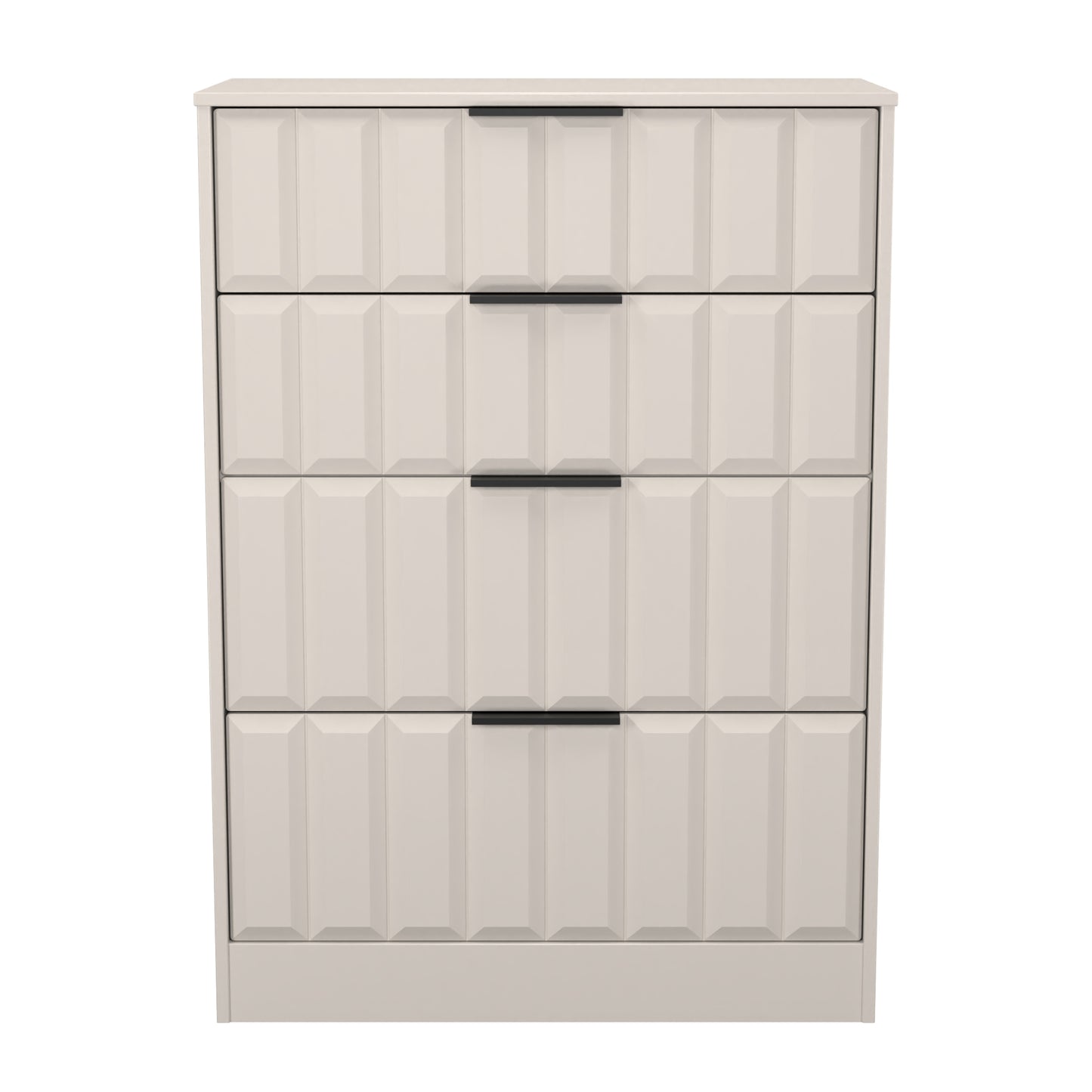 New York C Tall Chest of Drawers Off-white 4 Drawers 77cm