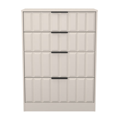 New York C Tall Chest of Drawers Off-white 4 Drawers 77cm