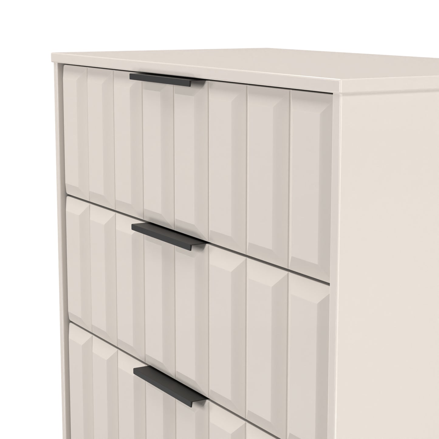 New York C Tall Chest of Drawers Off-white 4 Drawers 77cm