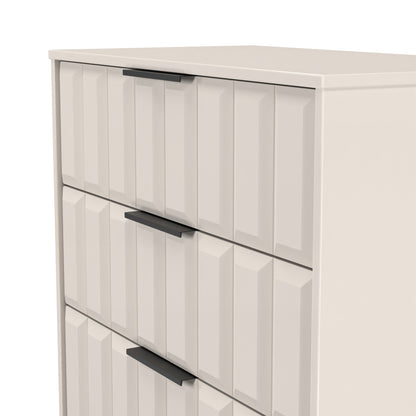New York C Tall Chest of Drawers Off-white 4 Drawers 77cm