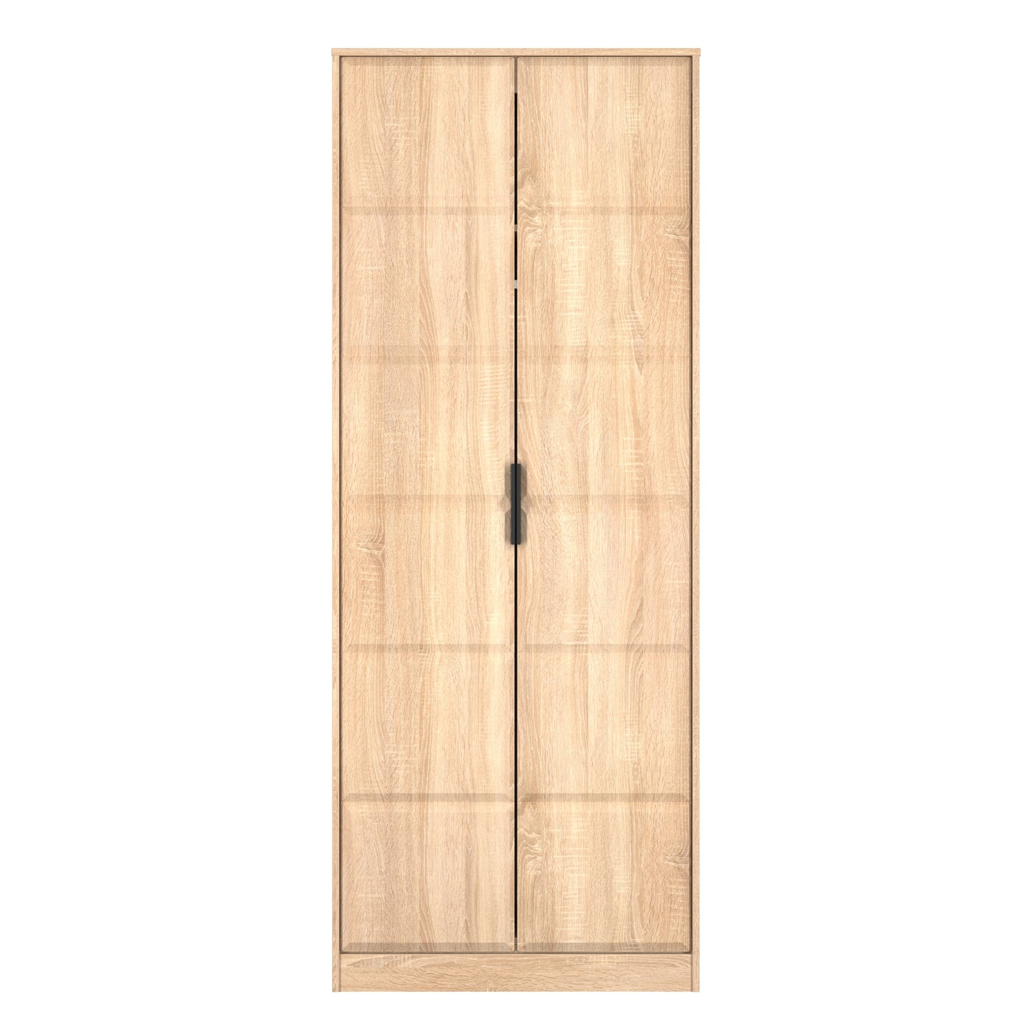 New York C Tall Wardrobe Light Oak 2 Doors 1 Shelf 77cm