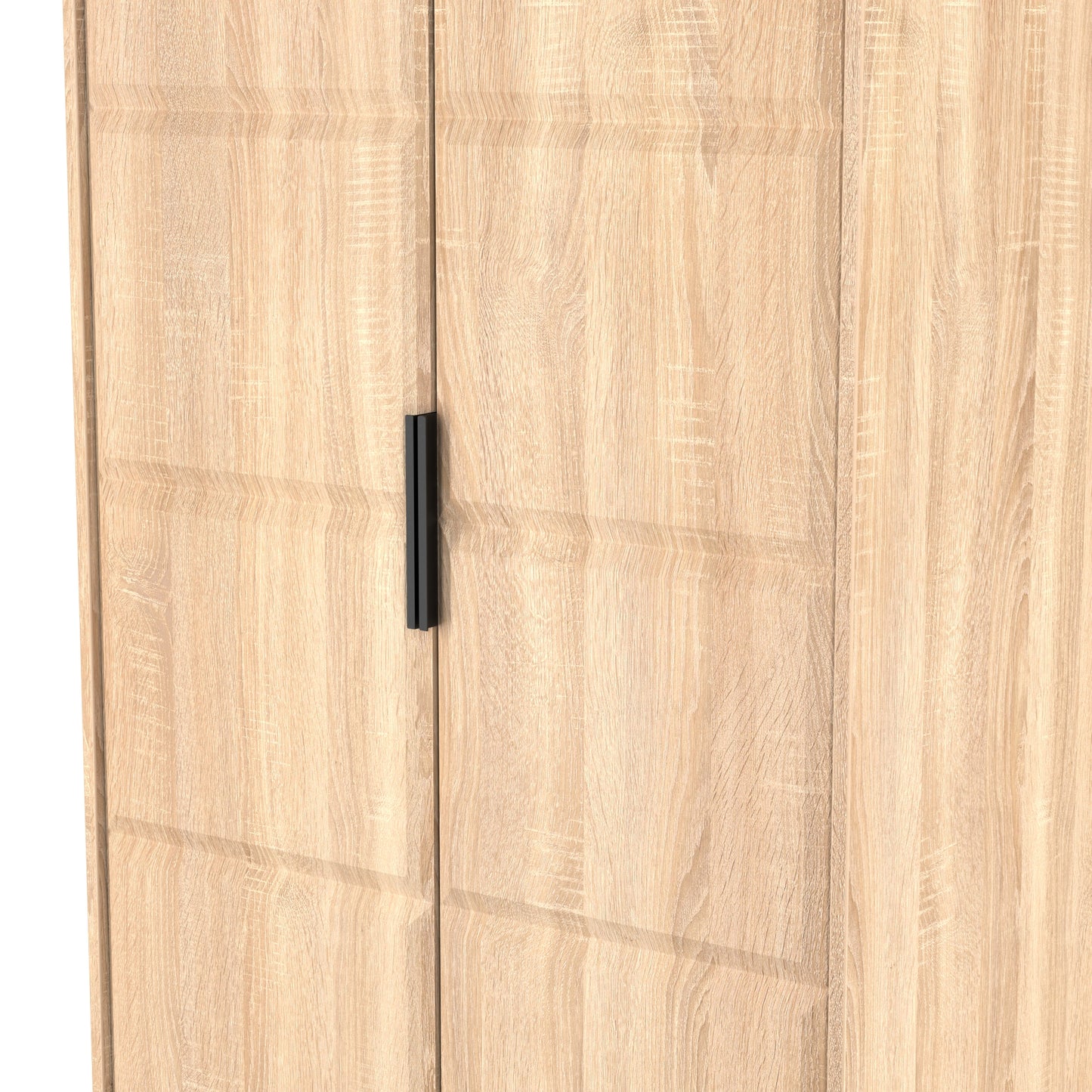 New York C Tall Wardrobe Light Oak 2 Doors 1 Shelf 77cm
