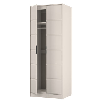 New York C Tall Wardrobe Off-white 2 Doors 1 Shelf 77cm