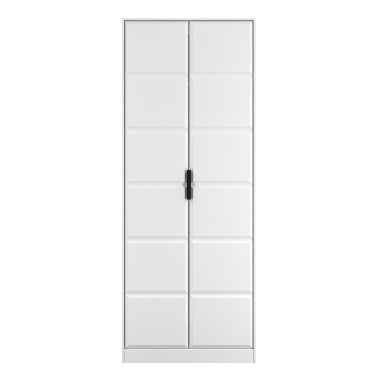 New York C Tall Wardrobe White 2 Doors 1 Shelf 77cm