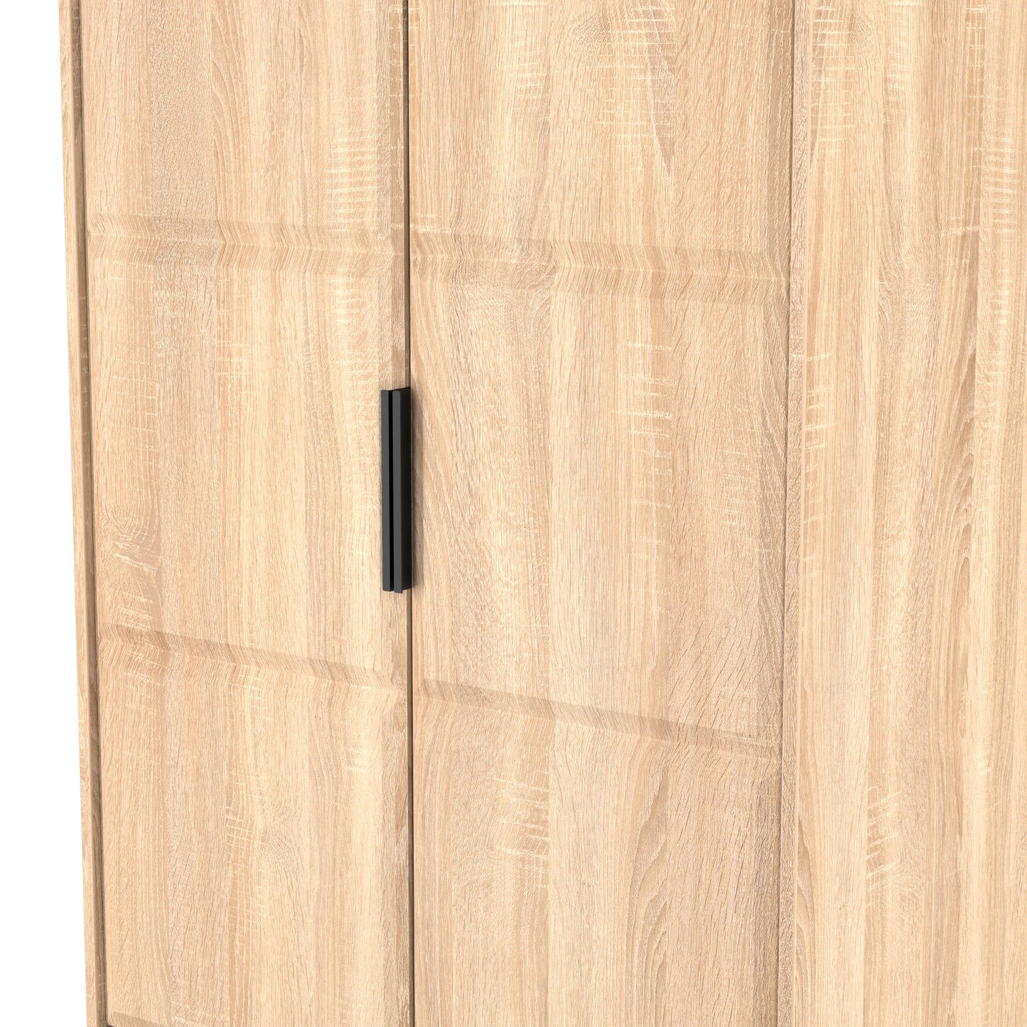 New York C Tall Wardrobe Light Oak 2 Doors 2 Drawers 77cm