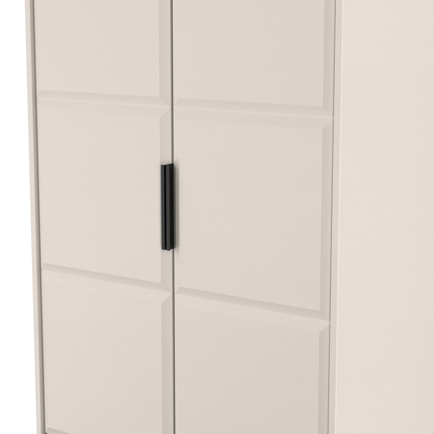 New York C Tall Wardrobe Off-white 2 Doors 2 Drawers 77cm