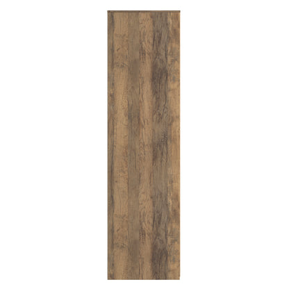 New York C Tall Wardrobe White & Vintage Oak 2 Doors 2 Drawers 77cm