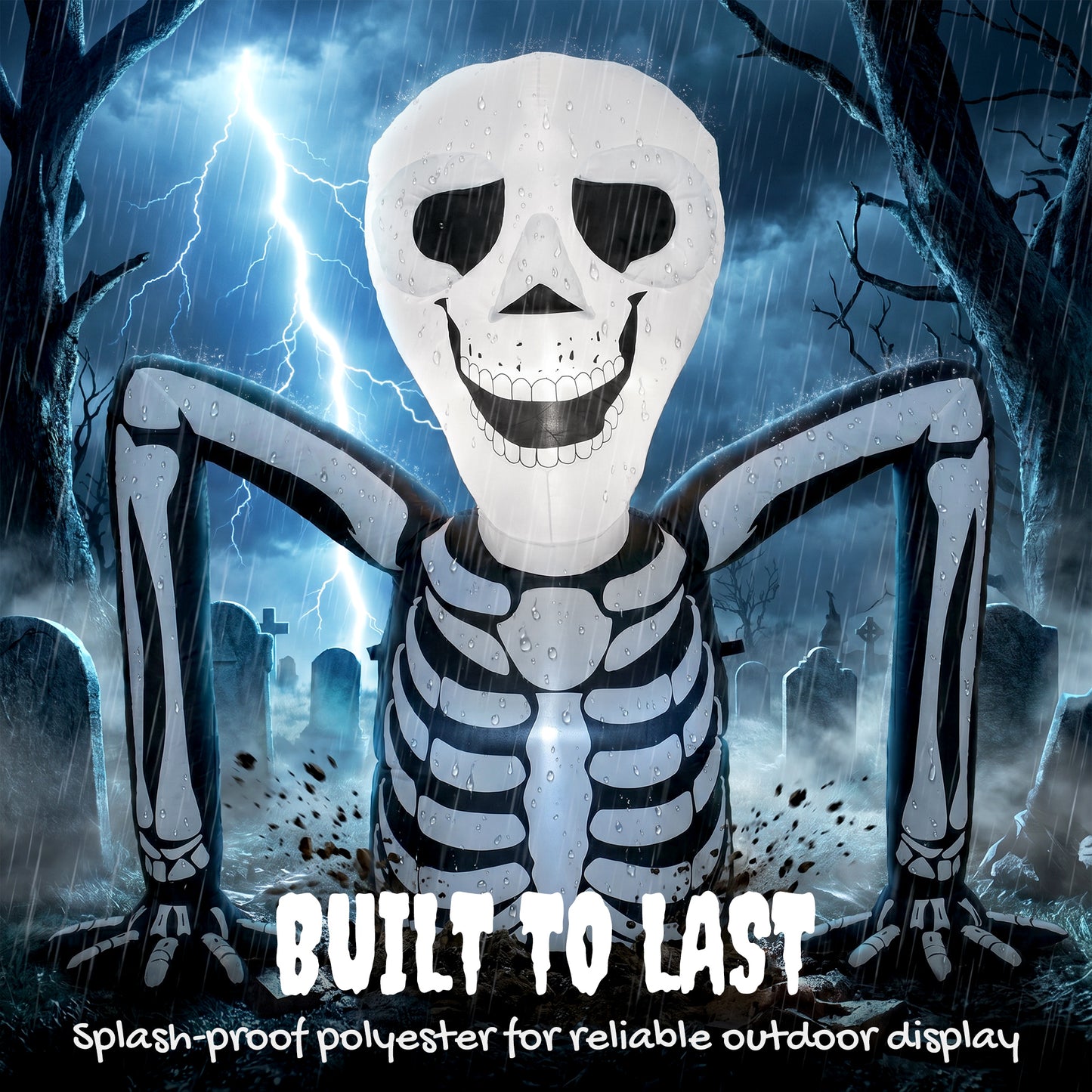 Skeleton Inflatable Halloween Decoration - 153cm