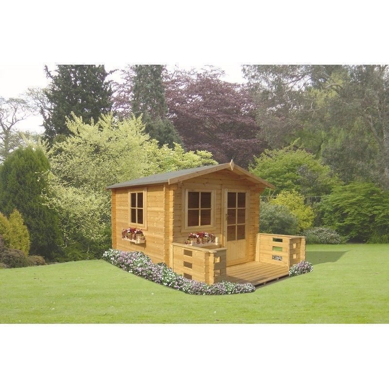 Norwood 7 10" x 7 10" Apex Log Cabin Premium 28mm Cladding Tongue & Groove