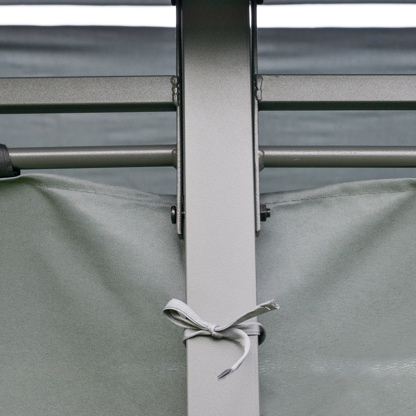 4m x 3M Steel Gazebo Canopy Party Tent Garden Pavillion Patio Shelter Pavilion with Curtains Sidewalls Grey