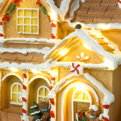 Gingerbread House Miniature Christmas Scene - 22.5cm