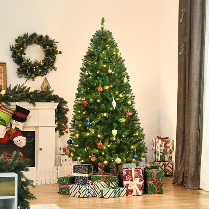 6FT Prelit Artificial Christmas Tree with Warm White LED Light Holiday Home Decoration Primary Image
