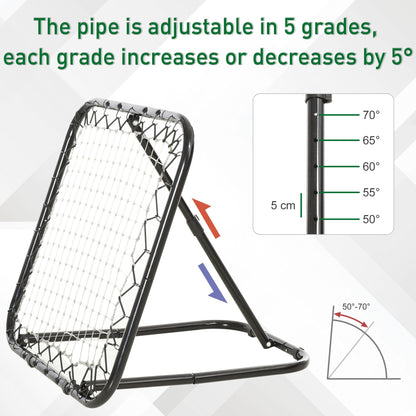 Angle Adjustable Rebounder Net Goal Training Set Football