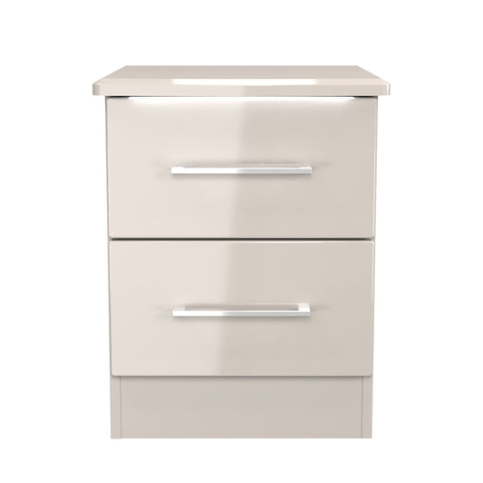 Paris Bedside Table Off-white 2 Drawers 40cm