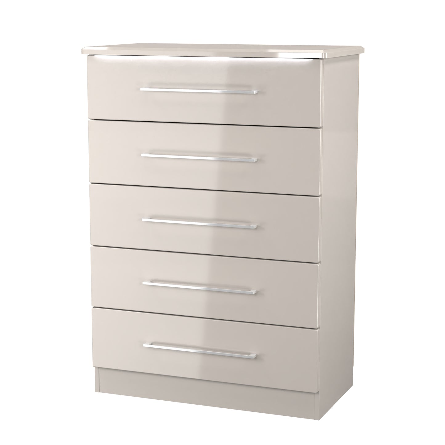 Paris Tall Chest of Drawers Off-white 5 Drawers 77cm