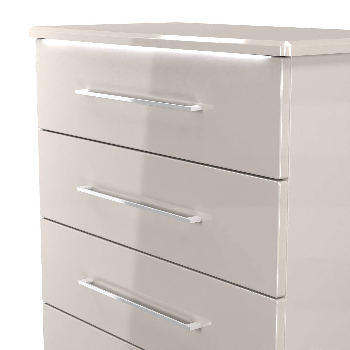 Paris Tall Chest of Drawers Off-white 5 Drawers 77cm