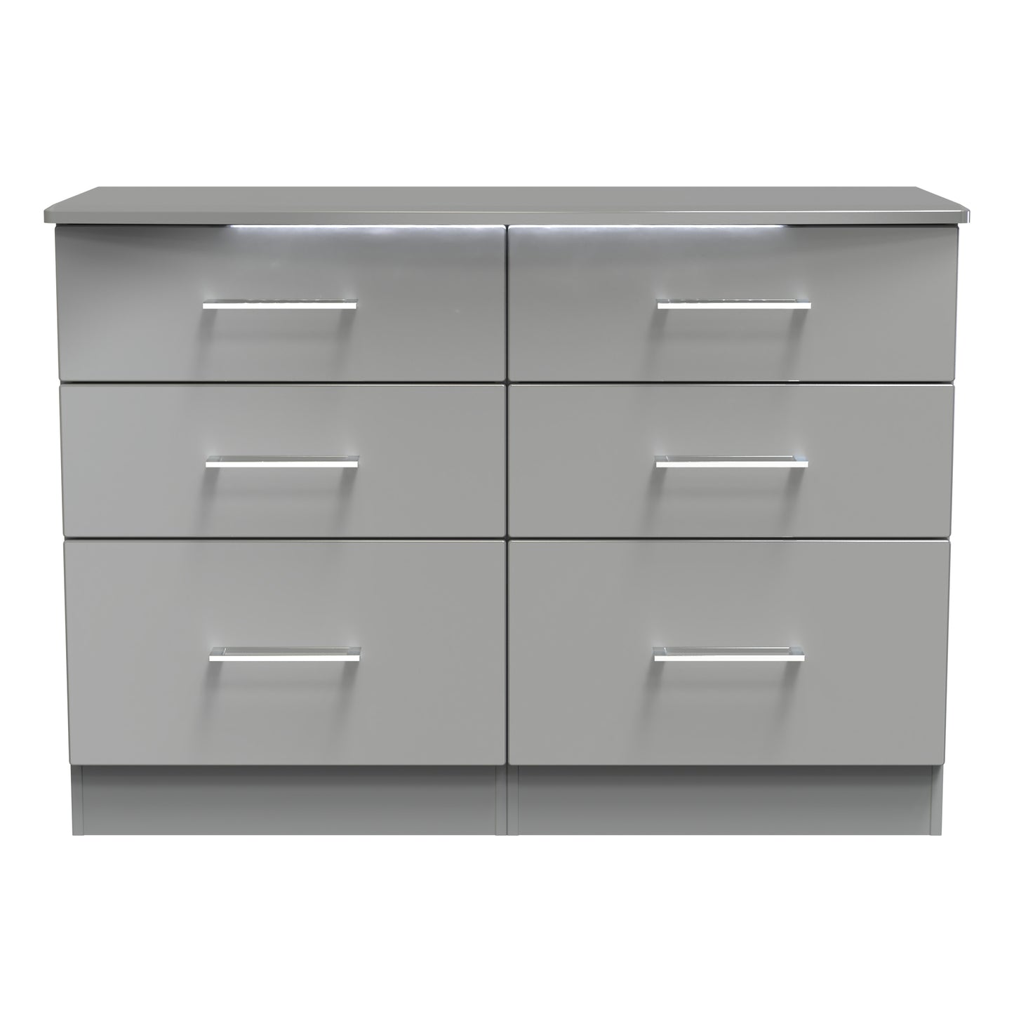 Paris Large Chest of Drawers Grey 6 Drawers 112cm