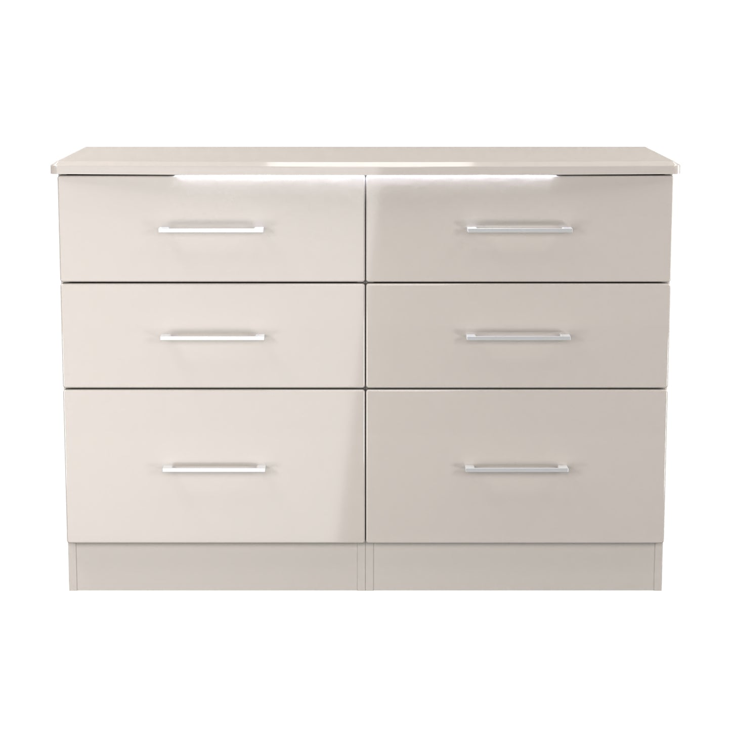 Paris Large Chest of Drawers Off-white 6 Drawers 112cm