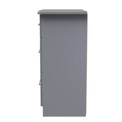 Paris Chest of Drawers Grey 3 Drawers 77cm