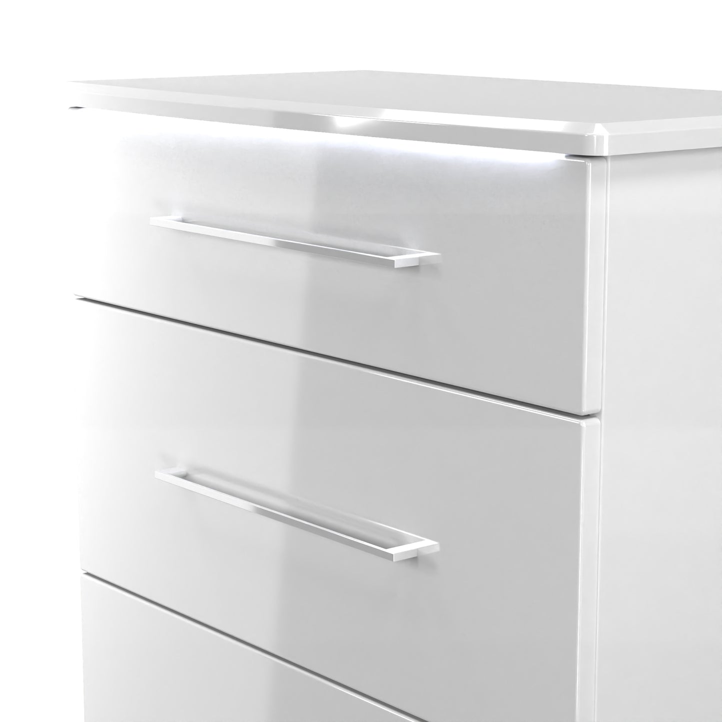 Paris Chest of Drawers White 3 Drawers 77cm