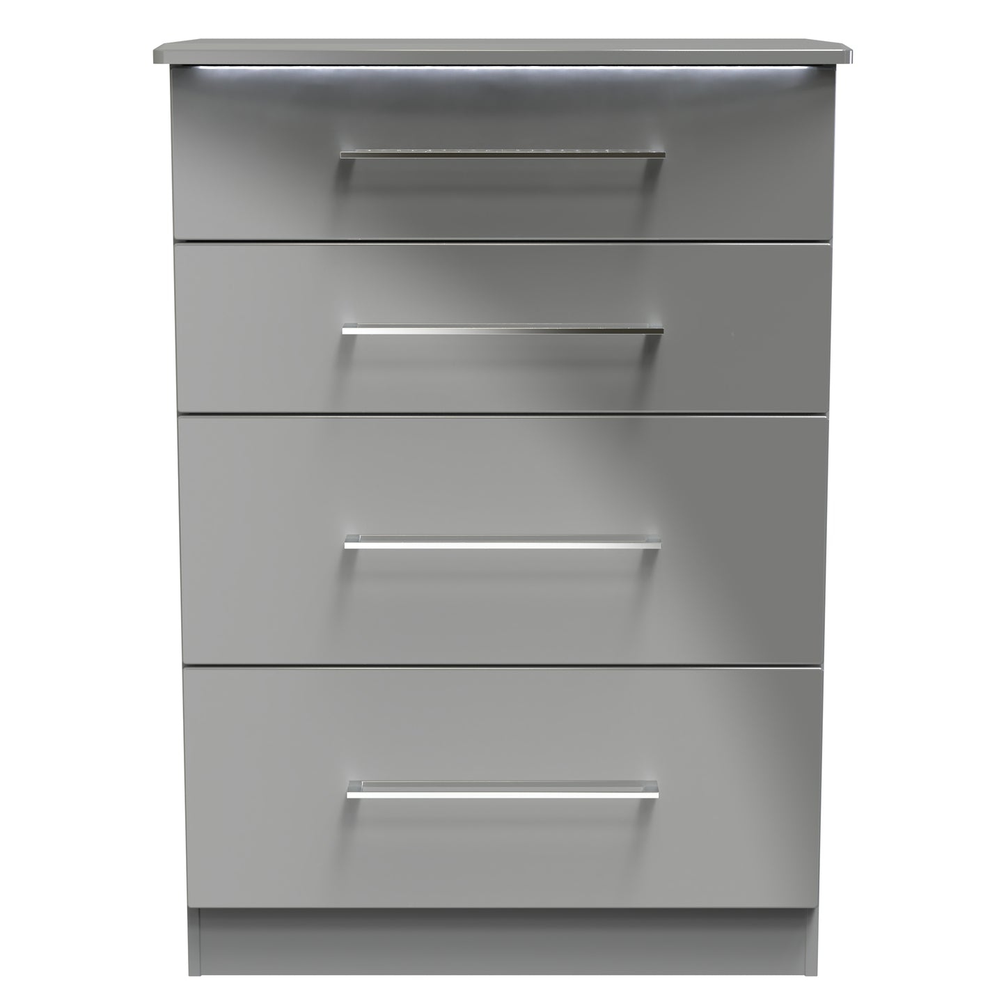 Paris Tall Chest of Drawers Grey 4 Drawers 77cm