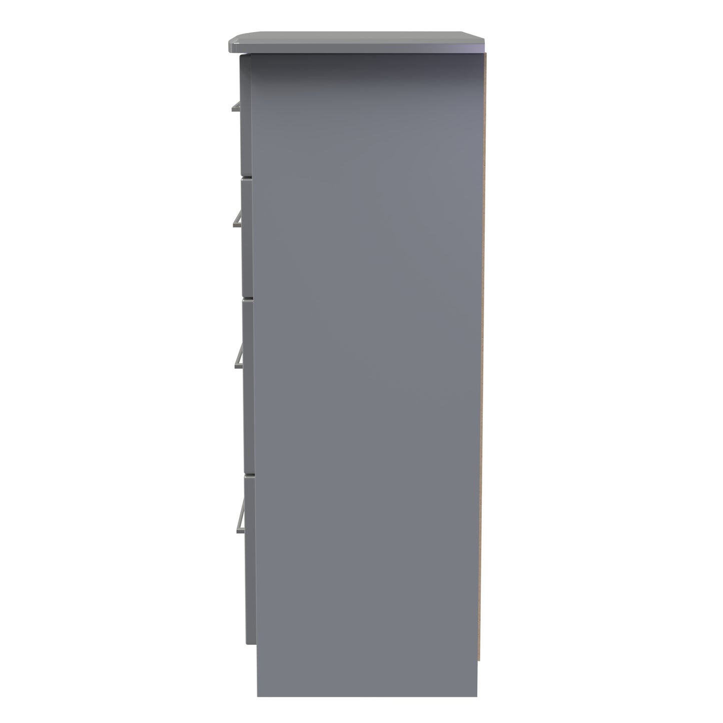 Paris Tall Chest of Drawers Grey 4 Drawers 77cm