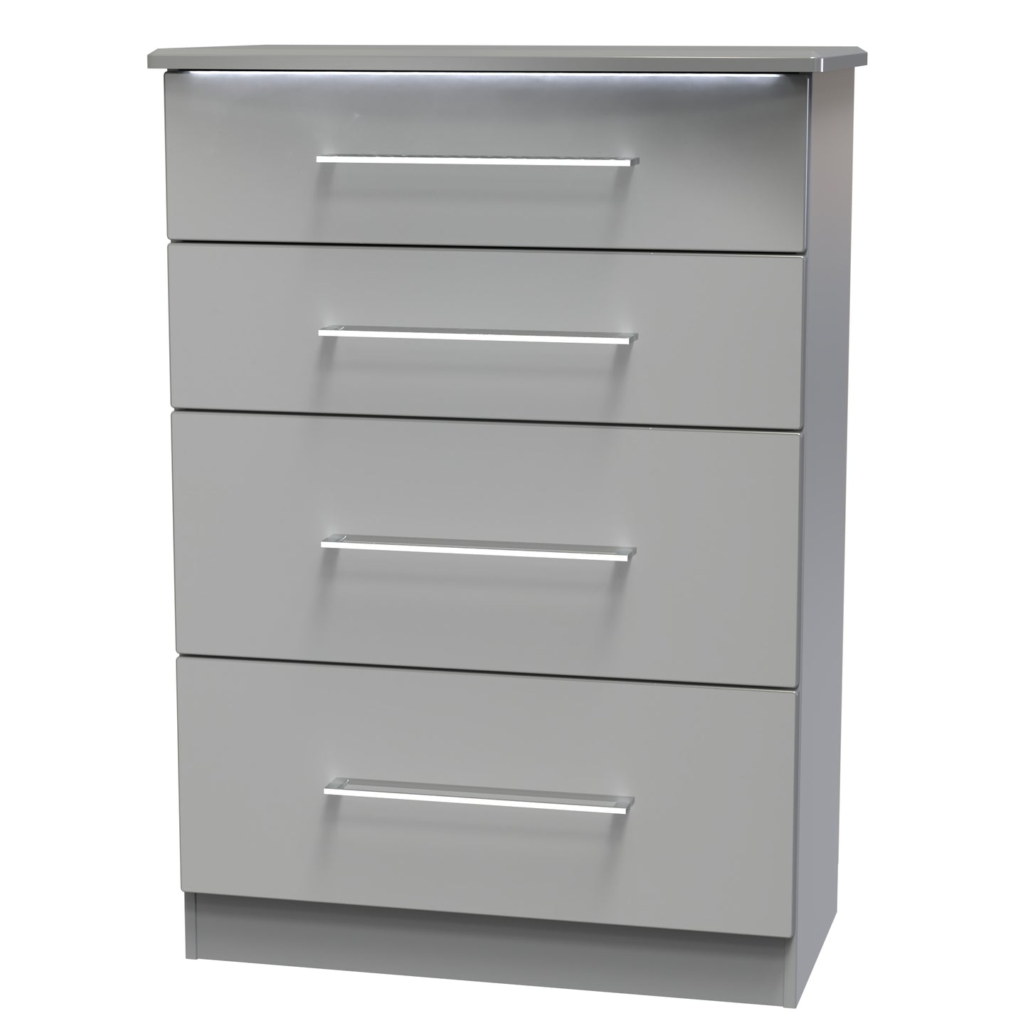 Paris Tall Chest of Drawers Grey 4 Drawers 77cm