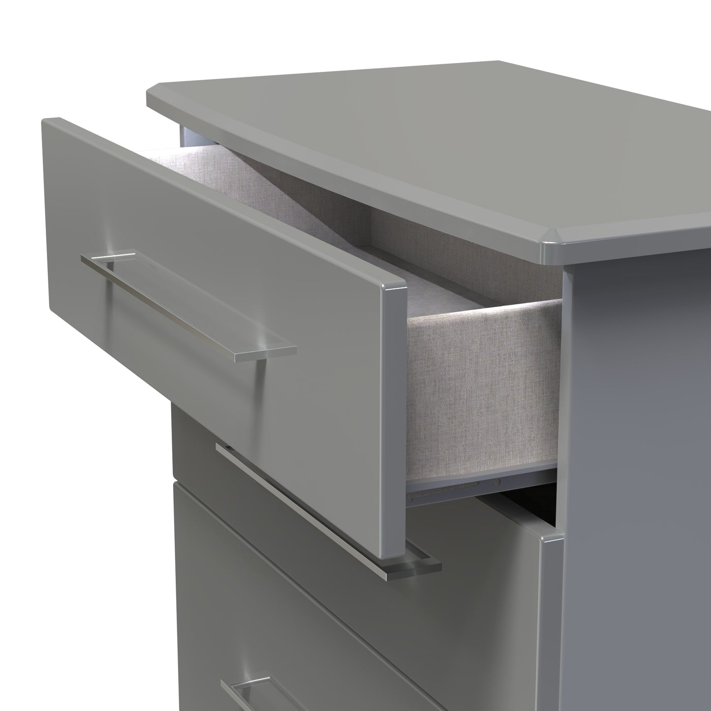 Paris Tall Chest of Drawers Grey 4 Drawers 77cm