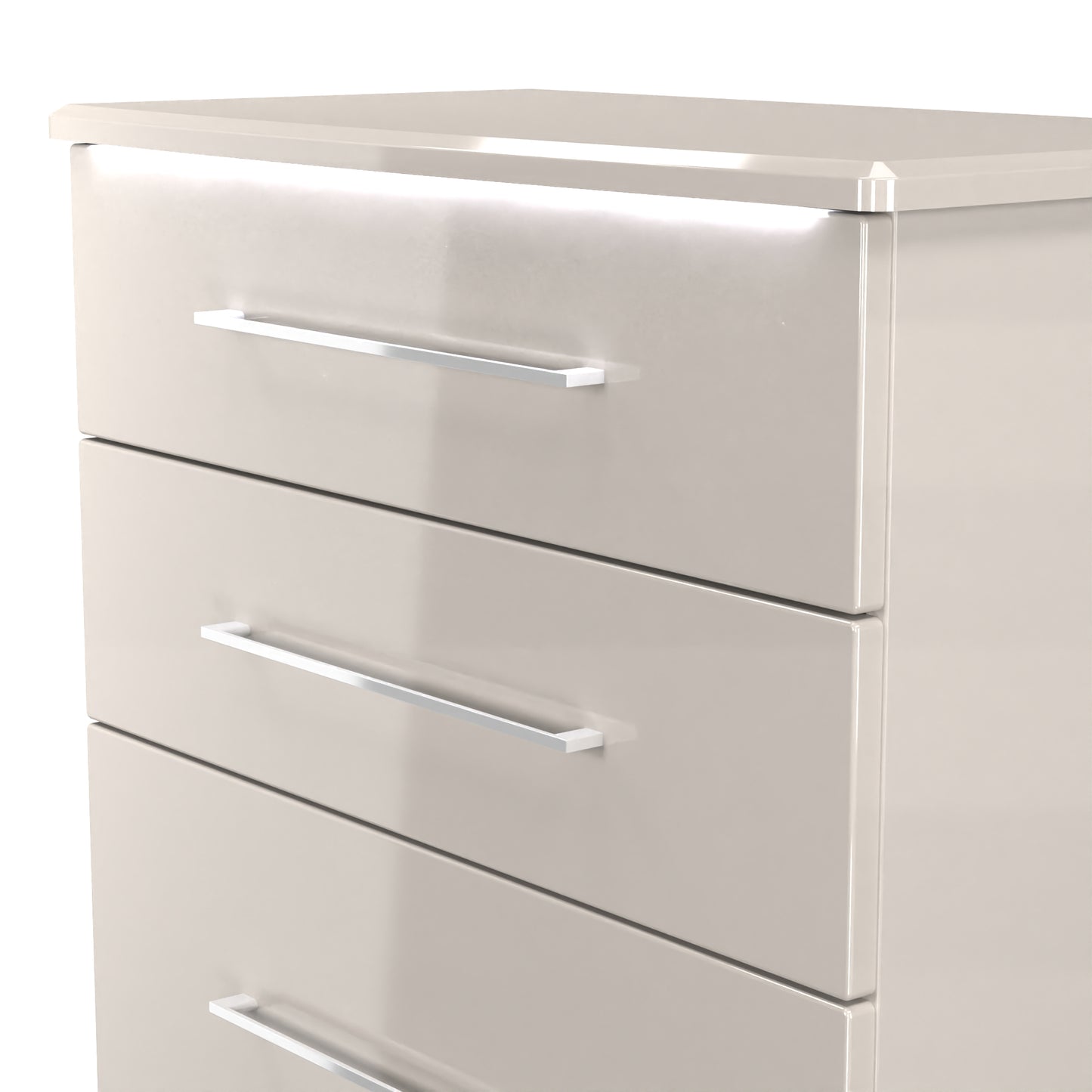 Paris Tall Chest of Drawers Off-white 4 Drawers 77cm