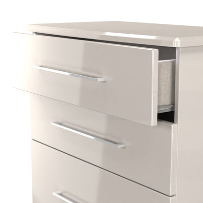 Paris Tall Chest of Drawers Off-white 4 Drawers 77cm