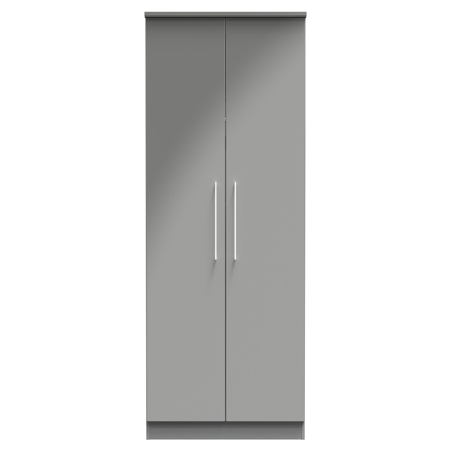 Paris Tall Wardrobe Grey 1 Shelf 74cm