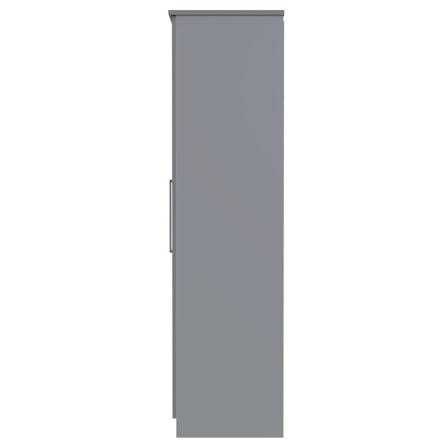 Paris Tall Wardrobe Grey 1 Shelf 74cm