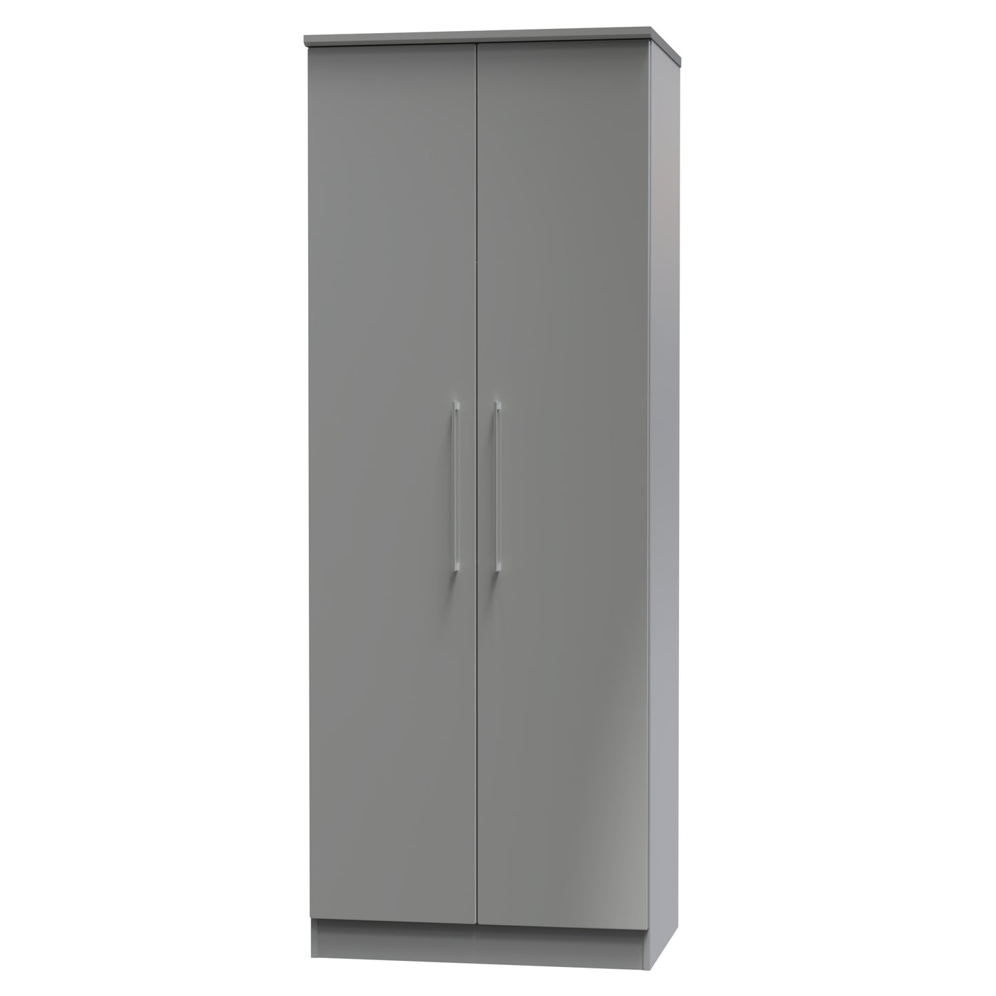 Paris Tall Wardrobe Grey 1 Shelf 74cm