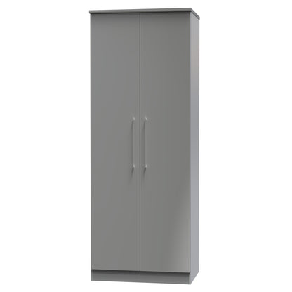 Paris Tall Wardrobe Grey 1 Shelf 74cm