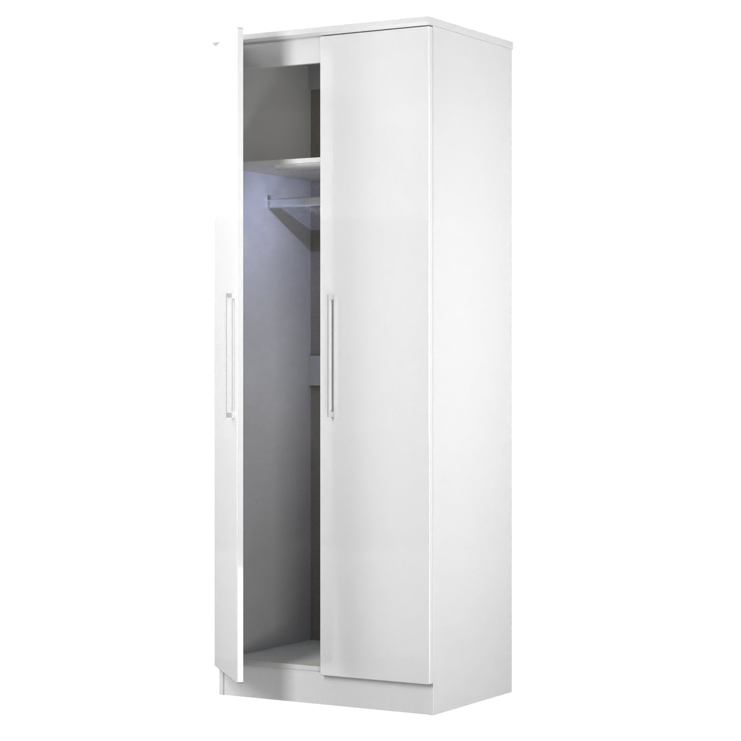 Paris Tall Wardrobe White 1 Shelf 74cm