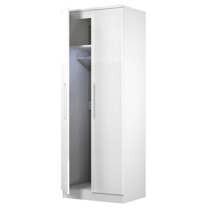Paris Tall Wardrobe White 1 Shelf 74cm