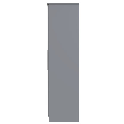 Paris Tall Mirror Wardrobe Grey 1 Shelf 74cm